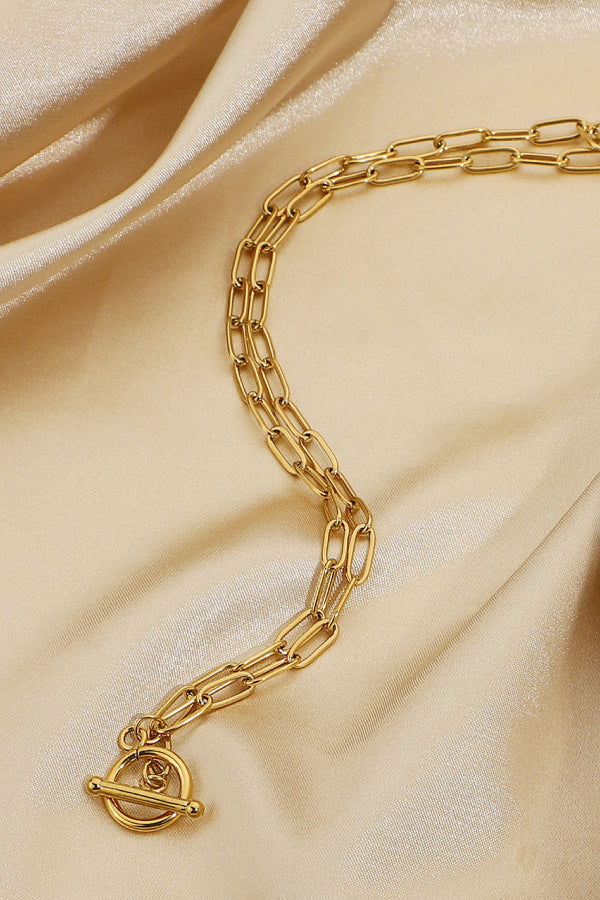 Gold Tone Stainless Steel Necklace