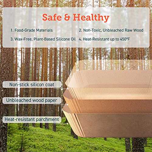 Air Fryer Liners, 100 PCS Square Disposable Paper Liners