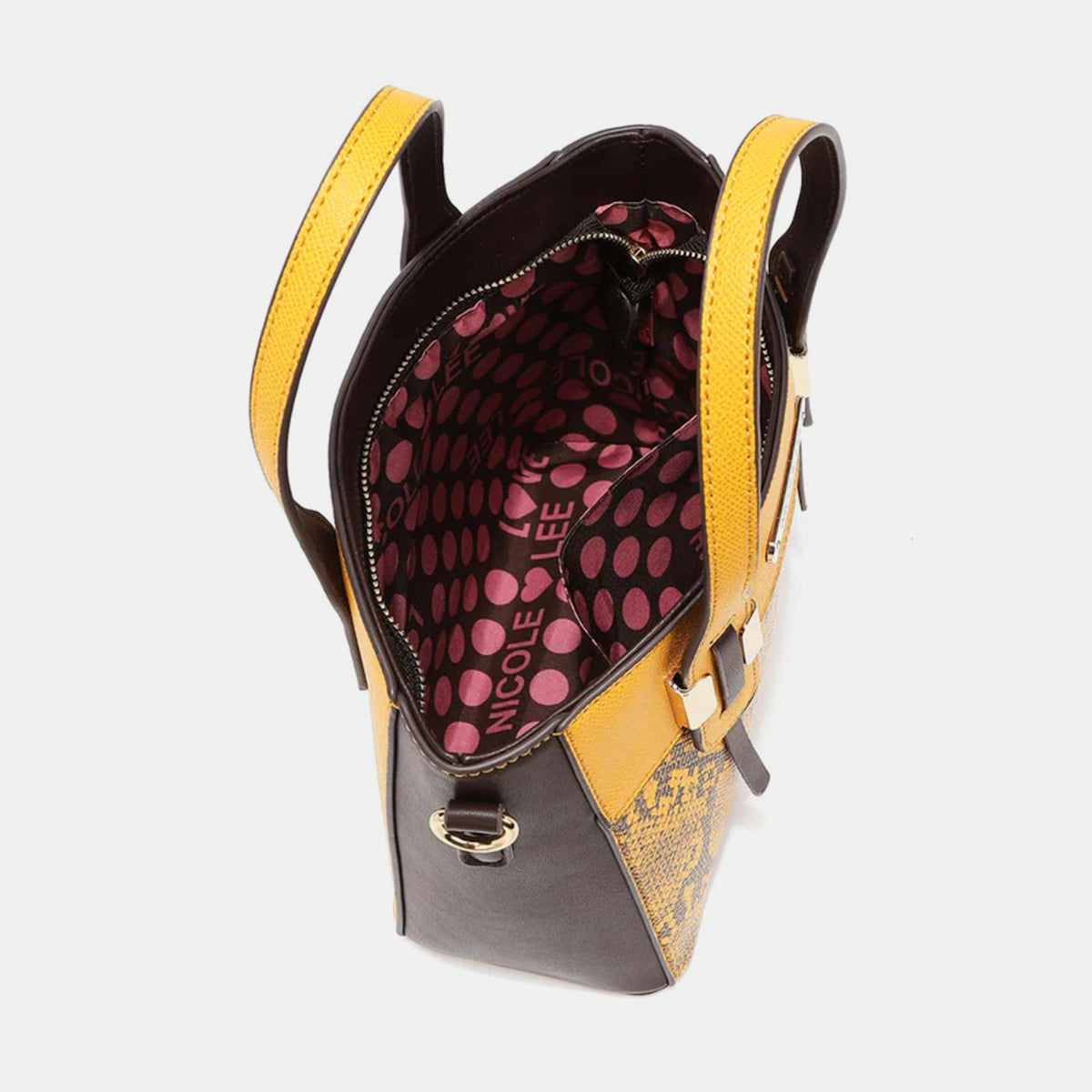 Nicole Lee 3-Piece Snake Print Handbag Set