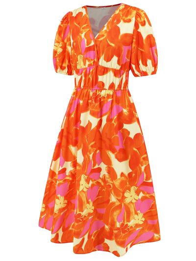 Printed Short Sleeve Dress