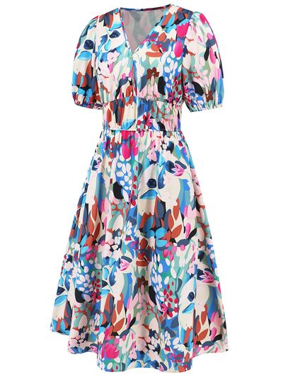 Printed Short Sleeve Dress