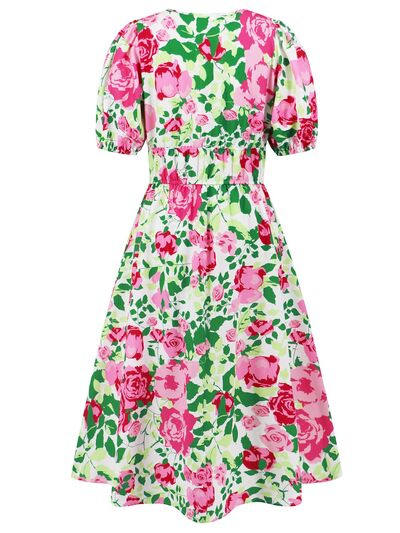 Printed Short Sleeve Dress