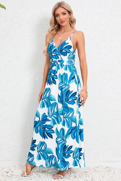 Tropical Print Maxi Dress