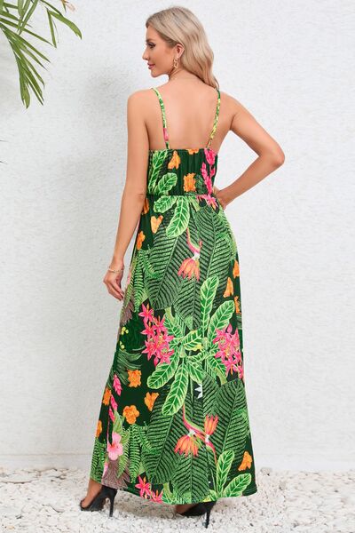 Tropical Print Maxi Dress
