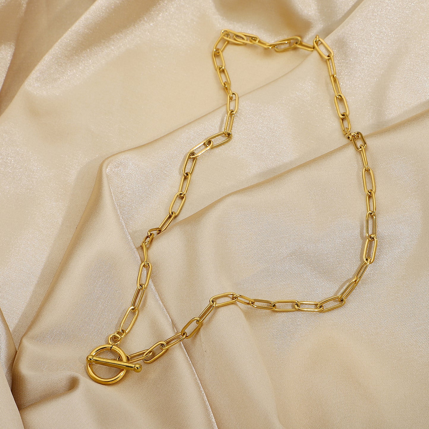 Gold Tone Stainless Steel Necklace