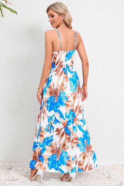 Tropical Print Maxi Dress