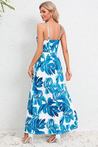 Tropical Print Maxi Dress