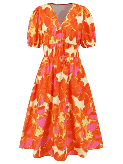 Printed Short Sleeve Dress