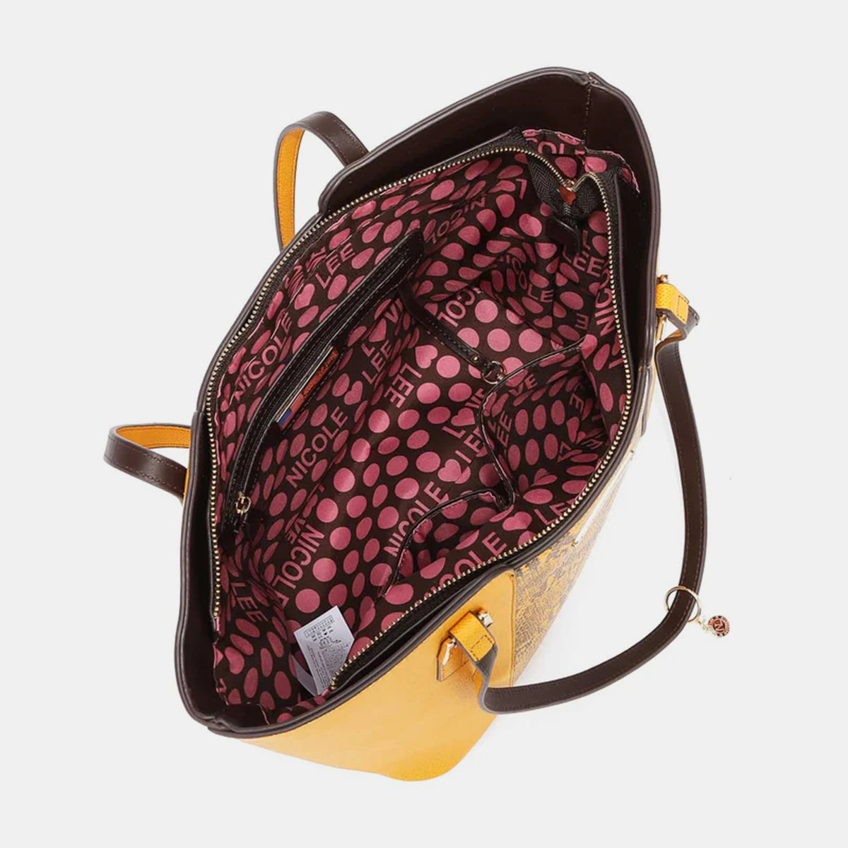 Nicole Lee 3-Piece Snake Print Handbag Set