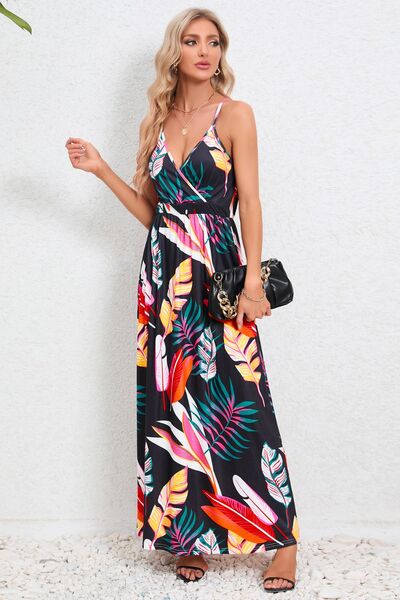 Tropical Print Maxi Dress