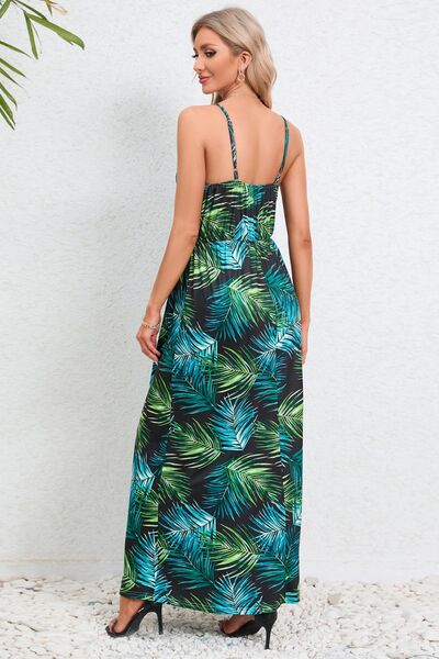 Tropical Print Maxi Dress