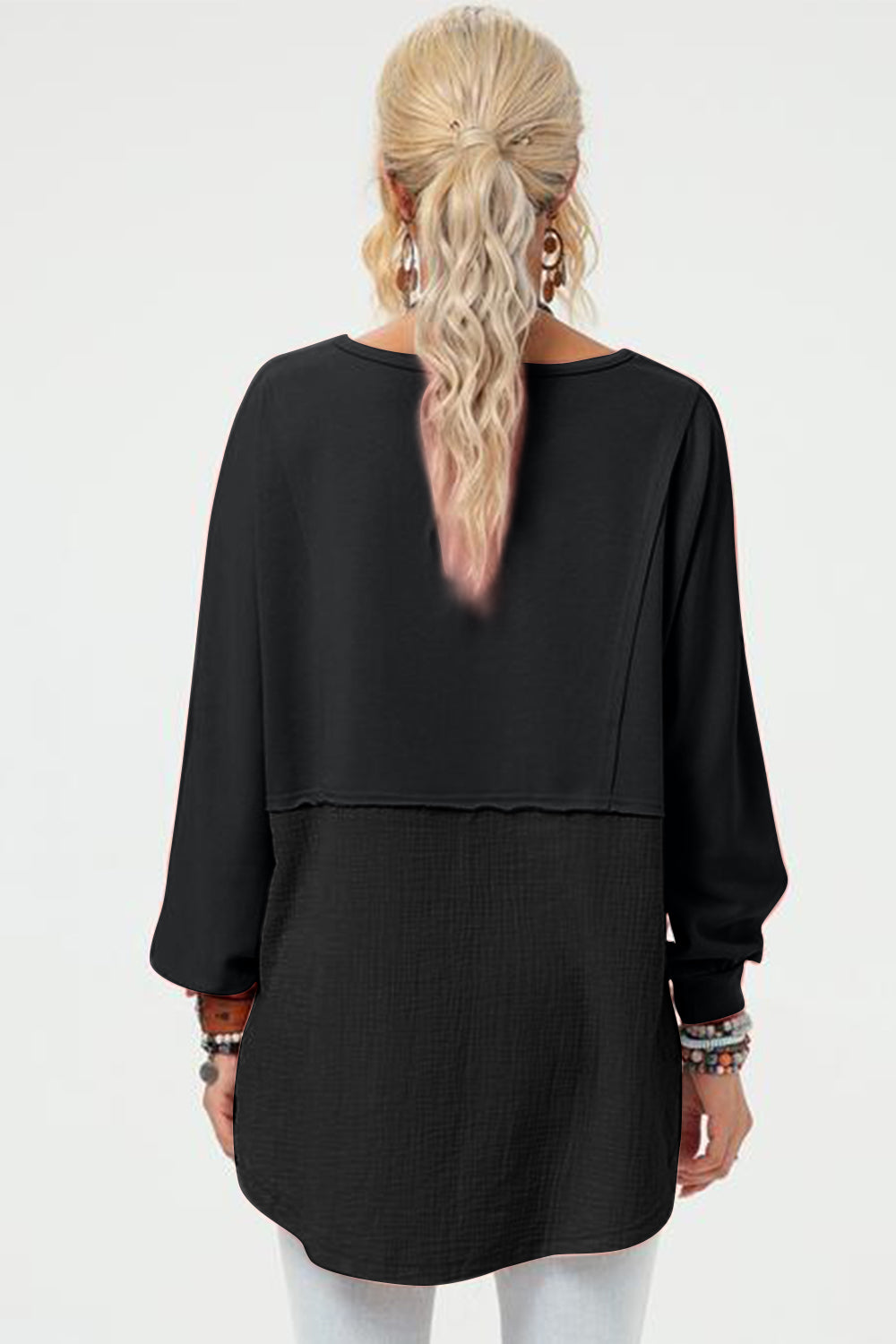 "Double Take" Long Sleeve High-Low T-Shirt