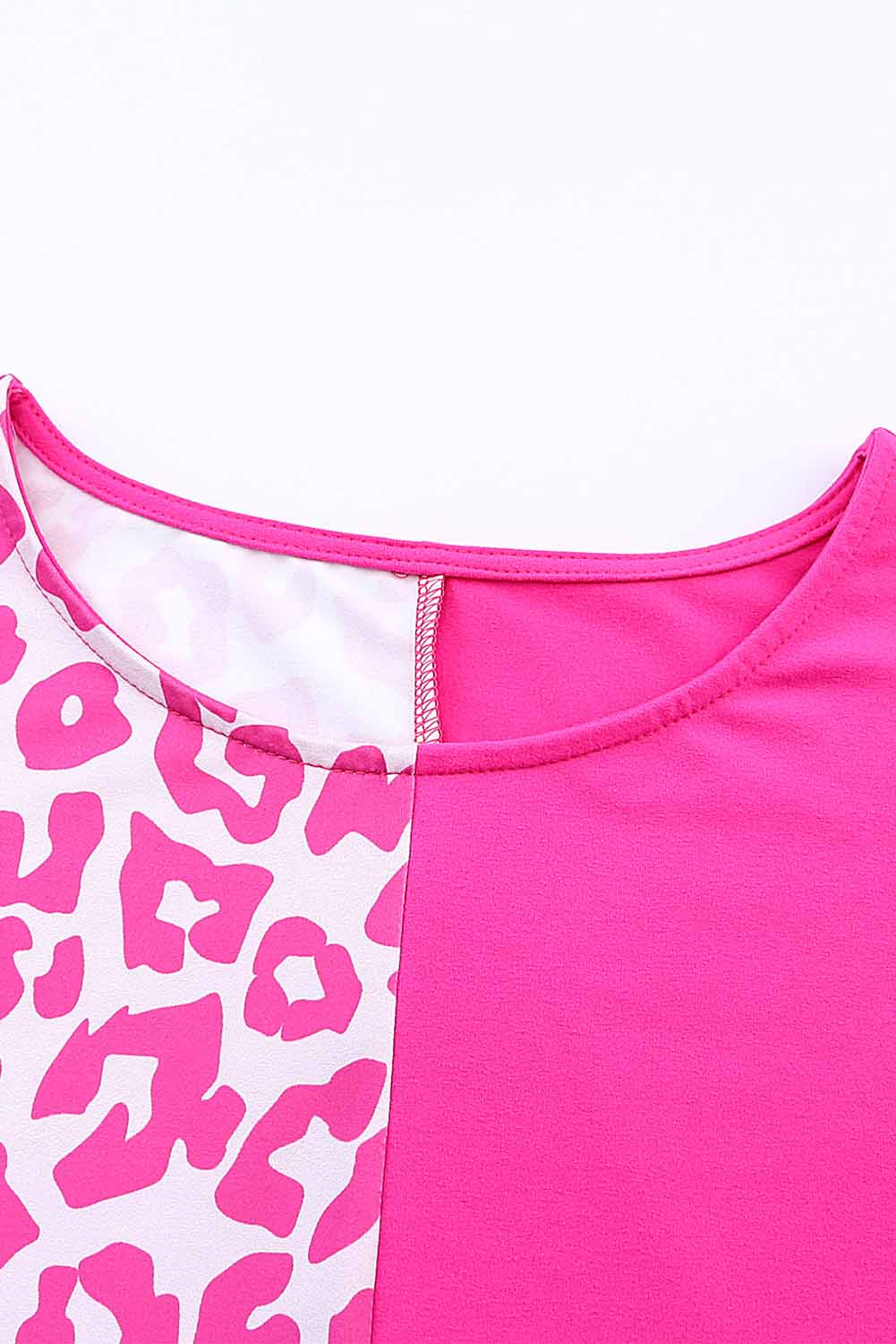 Leopard Patchwork T-Shirt Dress