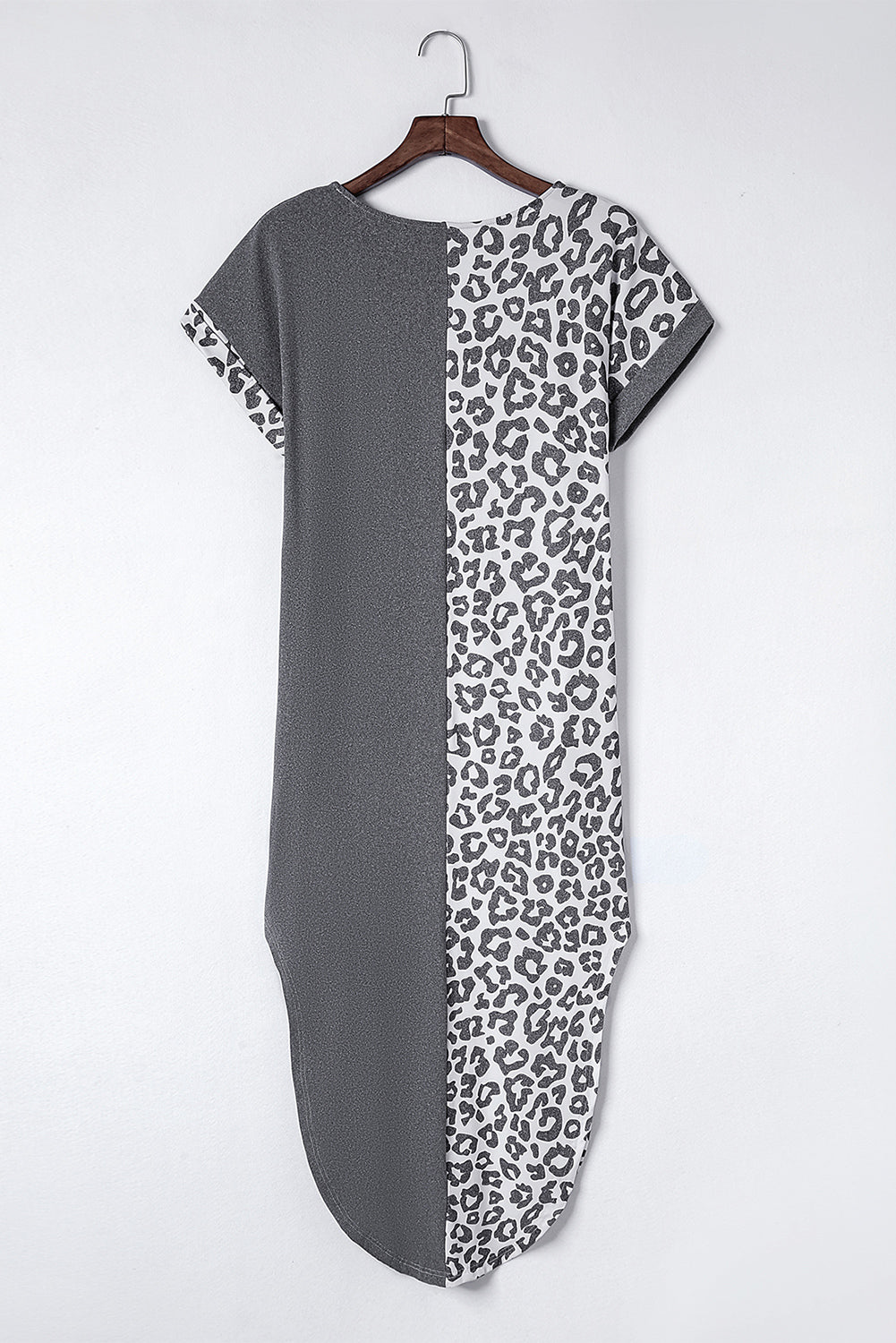 Leopard Patchwork T-Shirt Dress