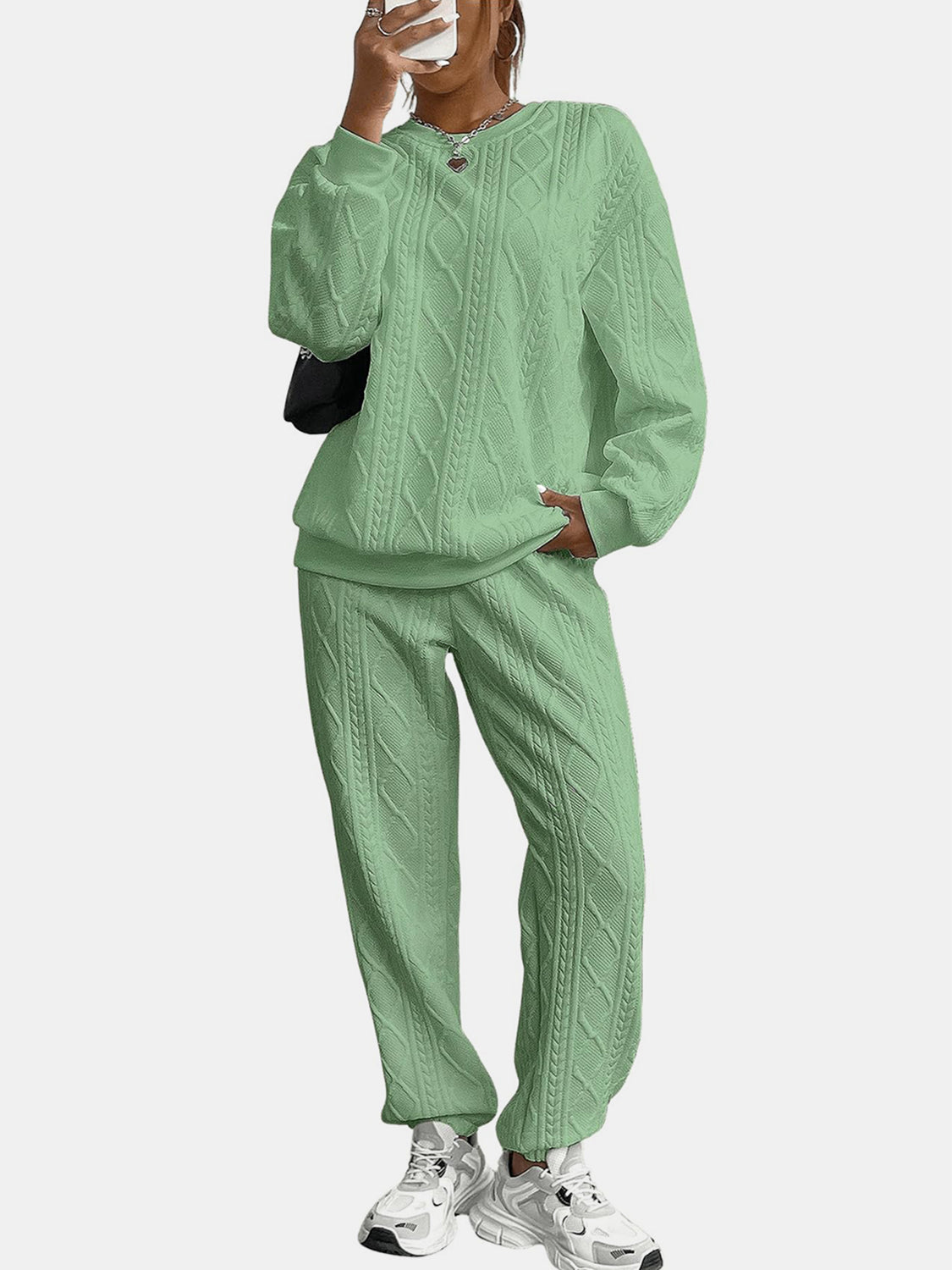 Textured Loungewear Set