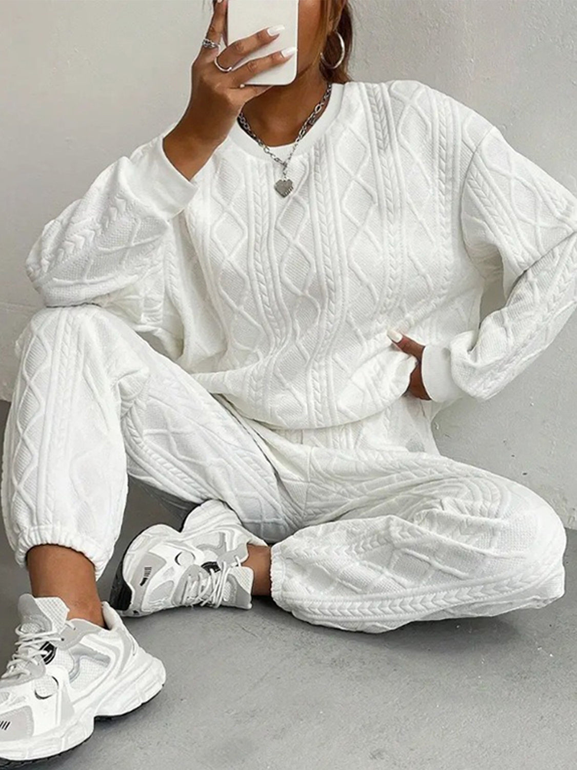 Textured Loungewear Set