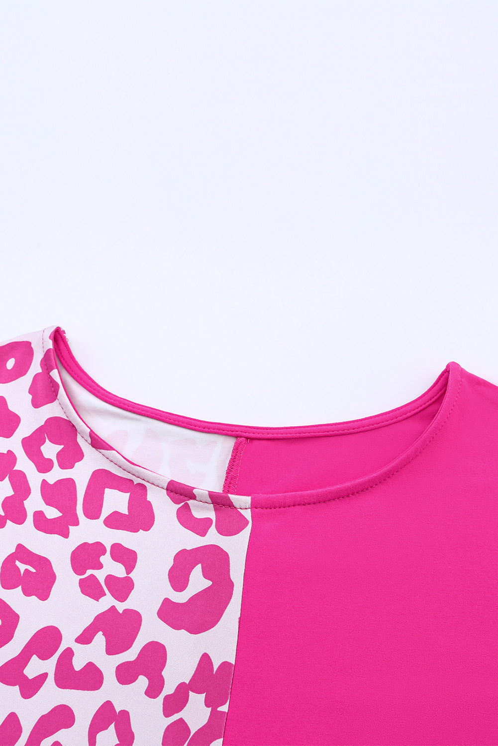 Leopard Patchwork T-Shirt Dress