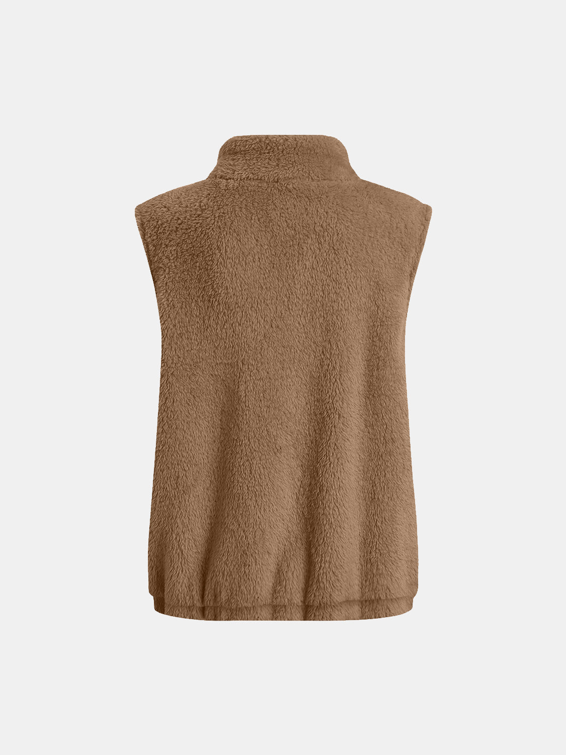 Furry Zip Up Vest with Pockets