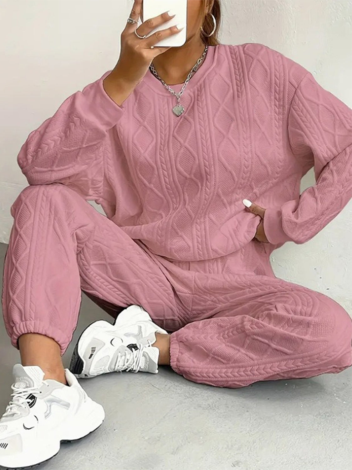 Textured Loungewear Set