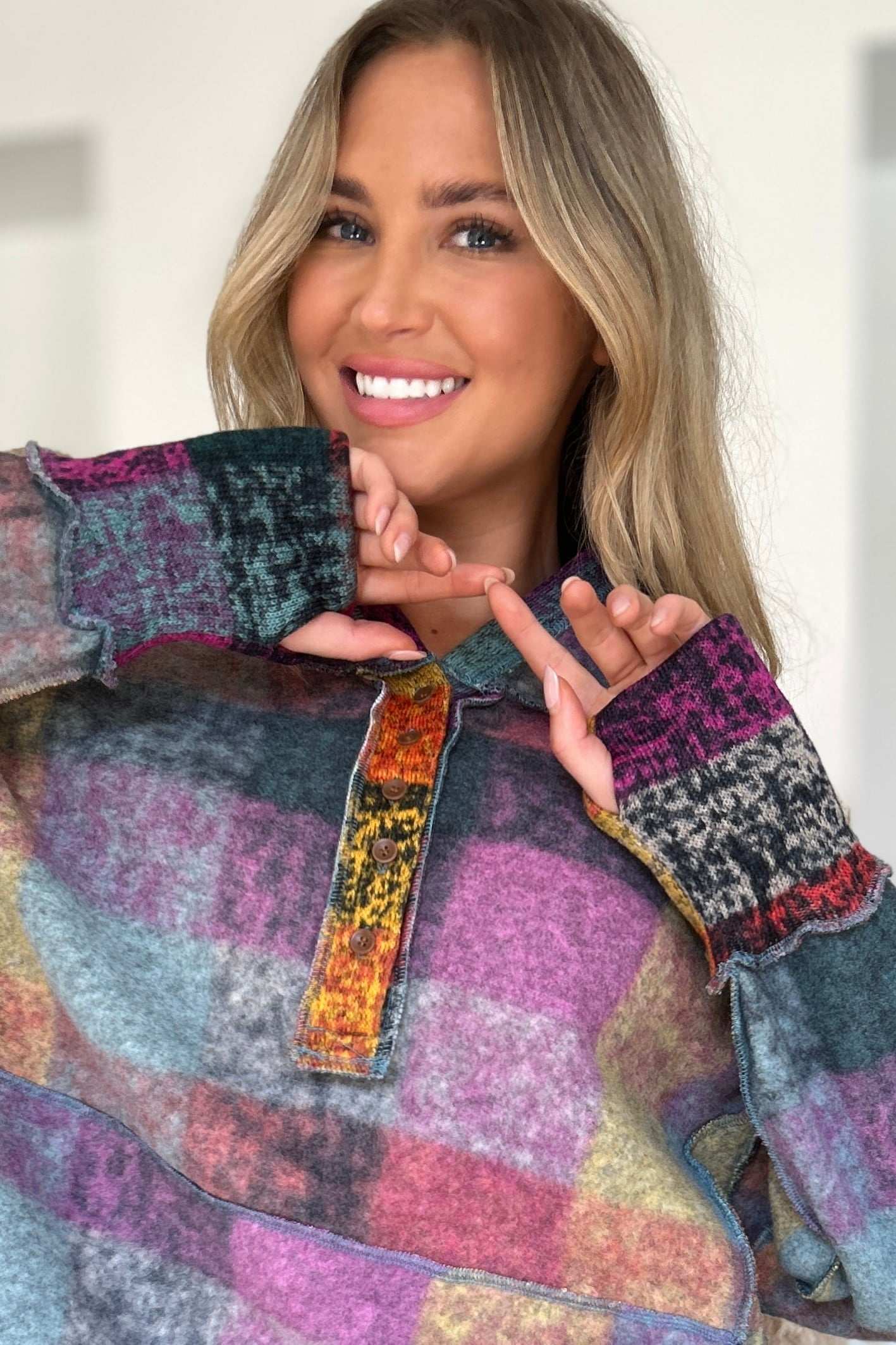 Double Take Plaid  Hoodie