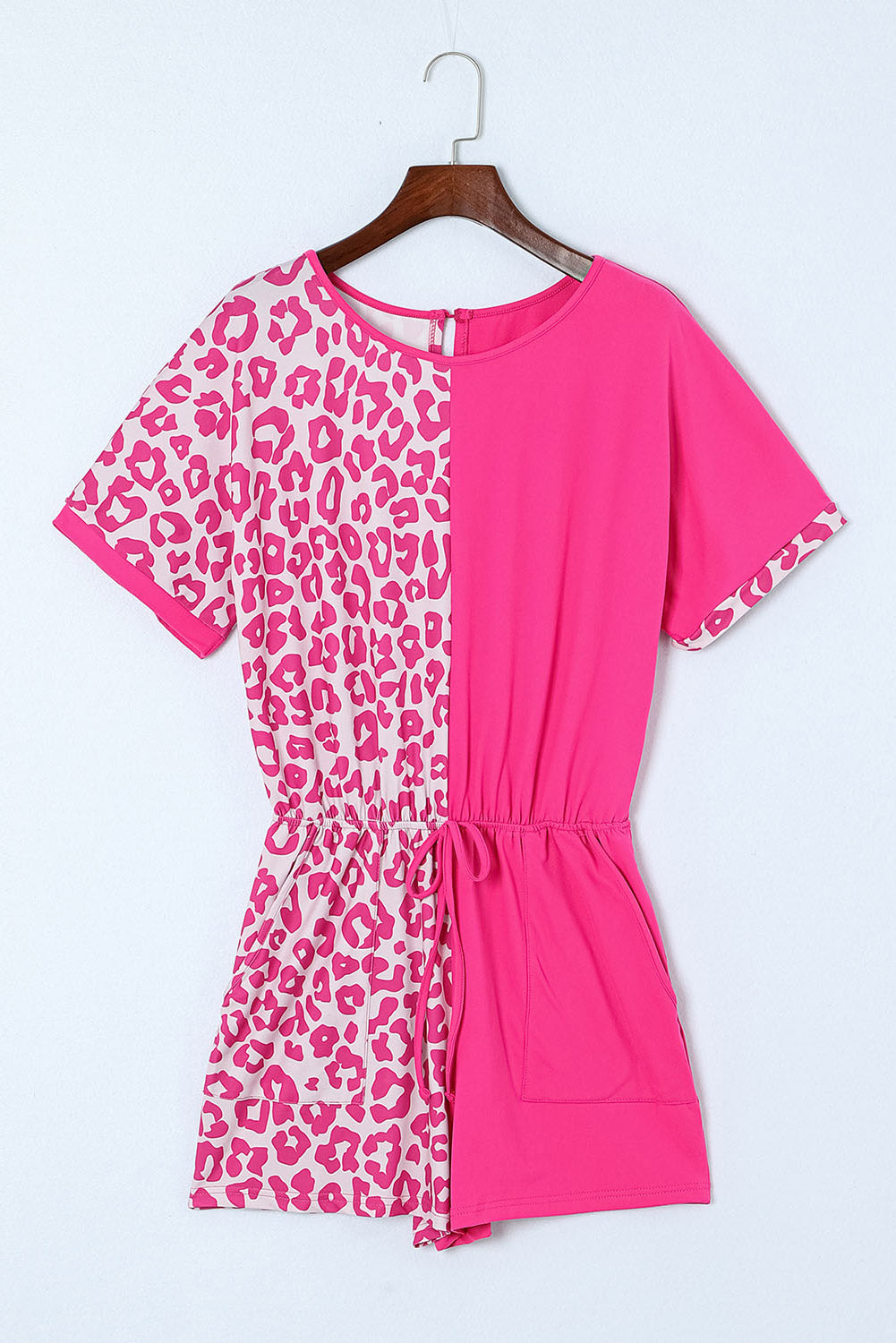 Leopard Patchwork T-Shirt Dress