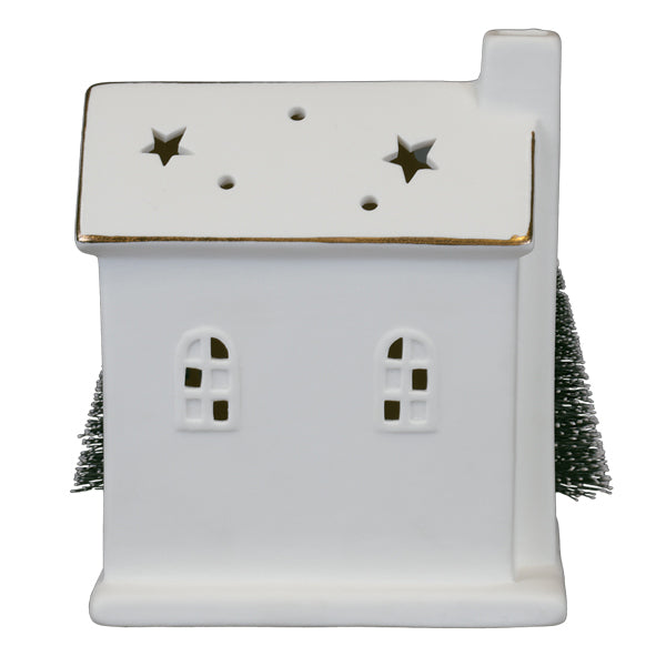 Lit Ceramic House With Trees by Old World Christmas