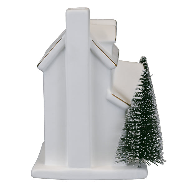 Lit Ceramic House With Trees by Old World Christmas