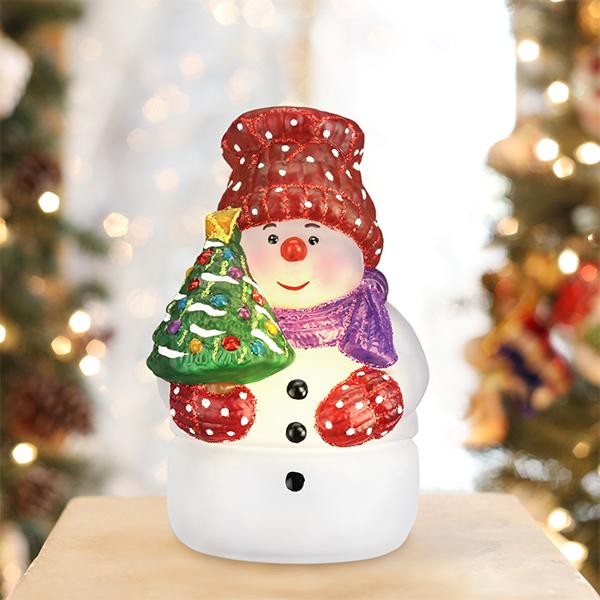 Snowman With Tree Candle Light by Old World Christmas
