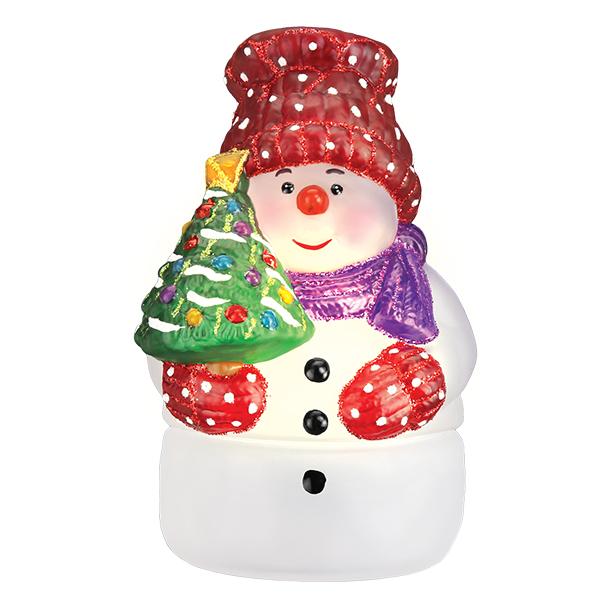 Snowman With Tree Candle Light by Old World Christmas