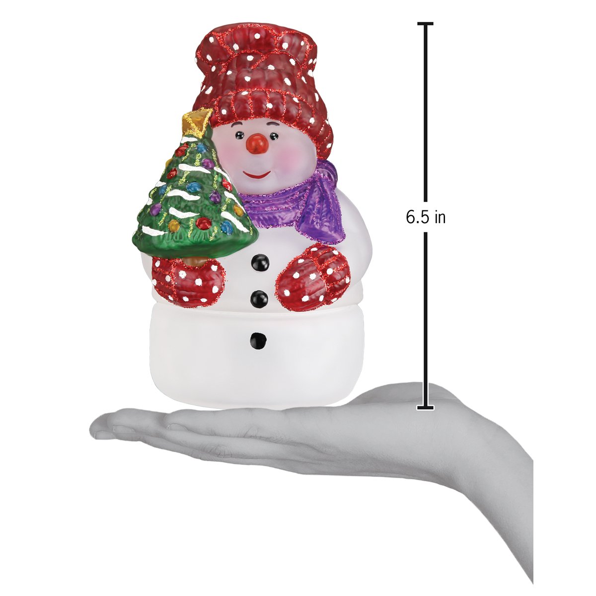 Snowman With Tree Candle Light by Old World Christmas