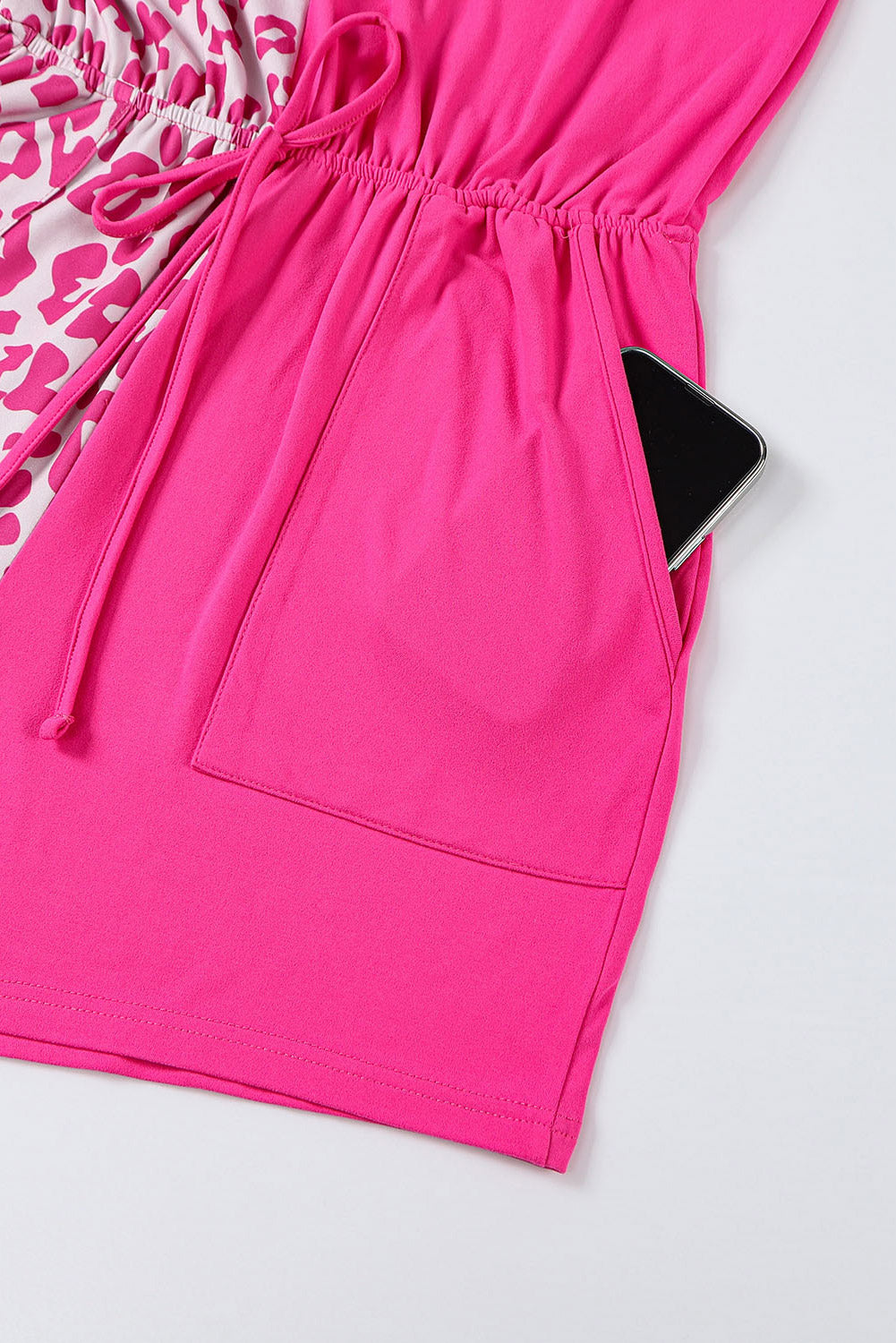 Leopard Patchwork T-Shirt Dress