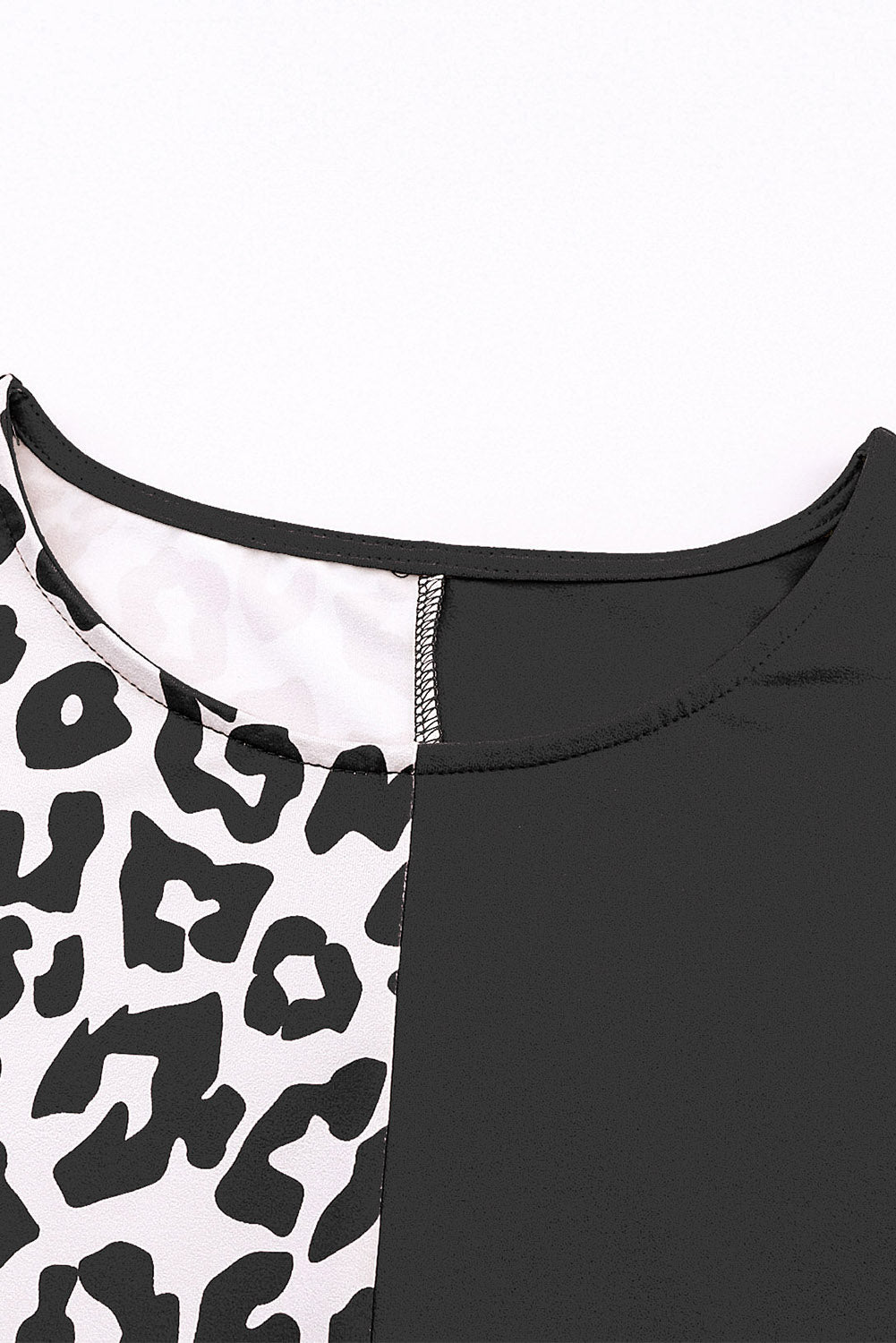 Leopard Patchwork T-Shirt Dress