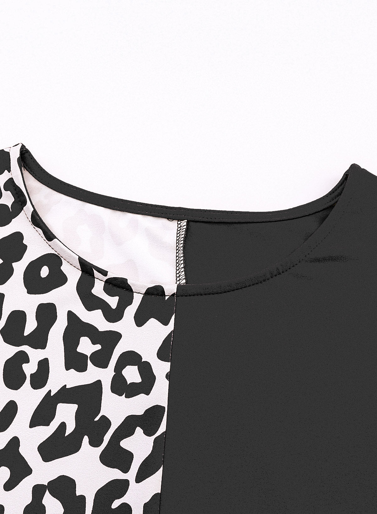 Leopard Patchwork T-Shirt Dress