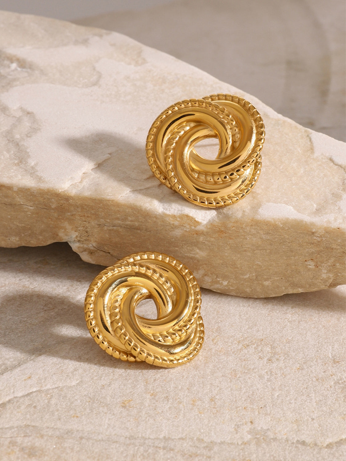 Stainless Steel Knot Stud Earrings