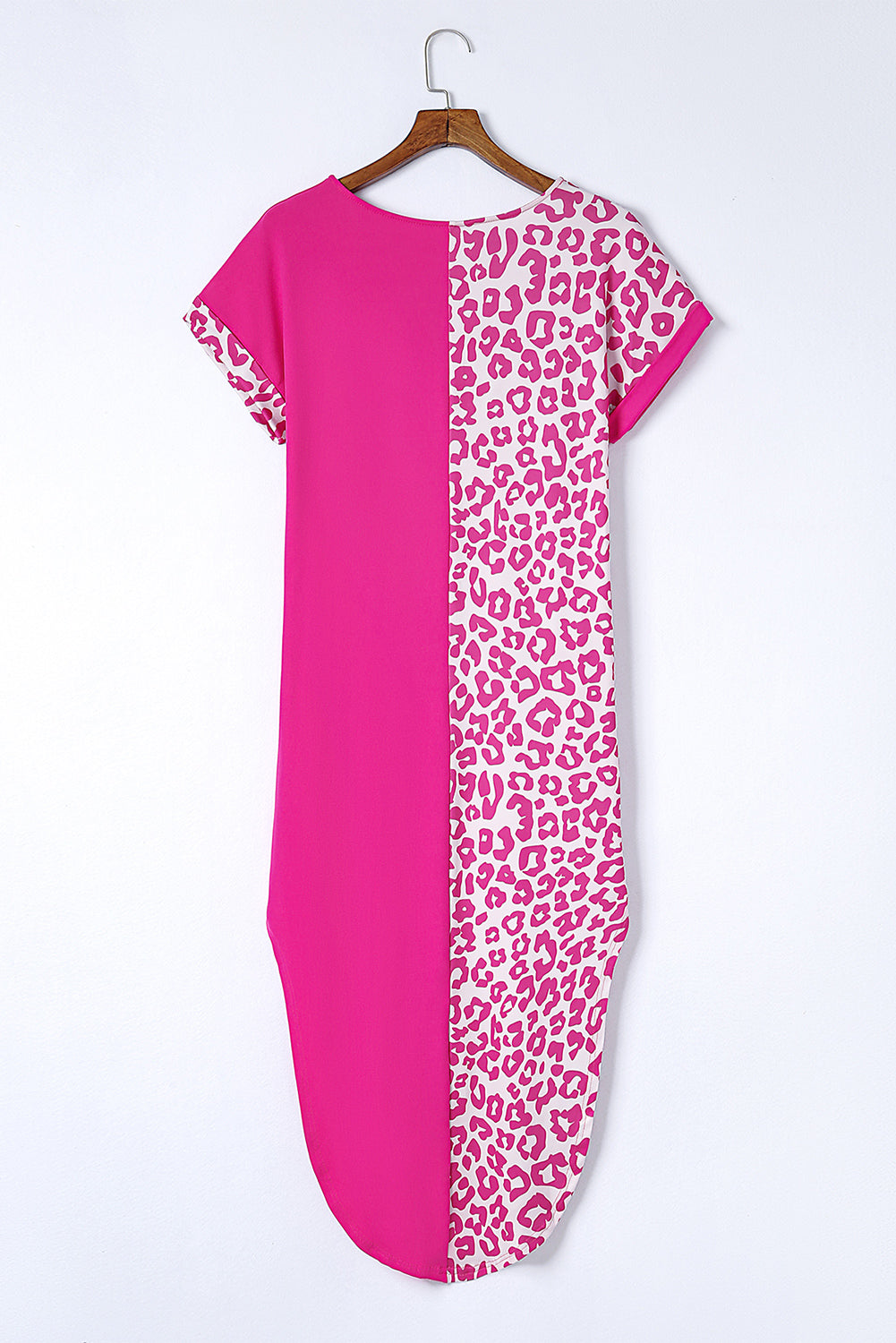 Leopard Patchwork T-Shirt Dress
