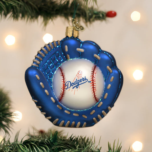 Dodgers Baseball Mitt Ornament by Old World Christmas