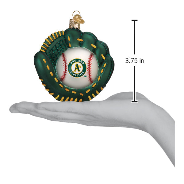Athletics Baseball Mitt Ornament by Old World Christmas