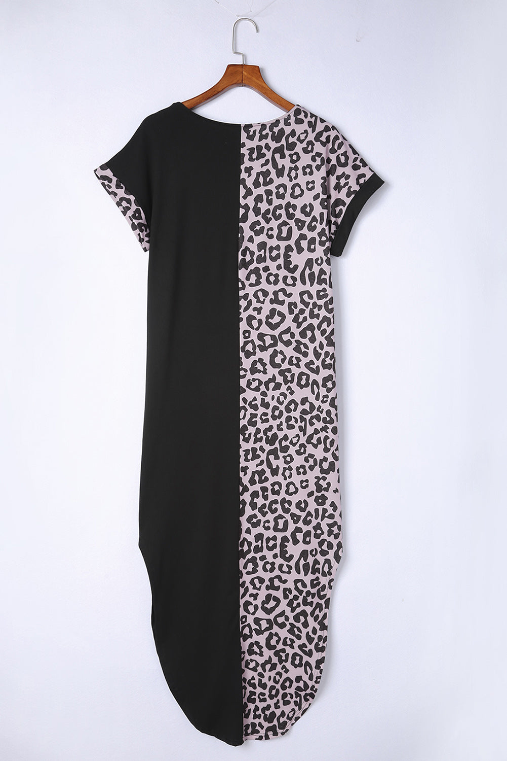 Leopard Patchwork T-Shirt Dress