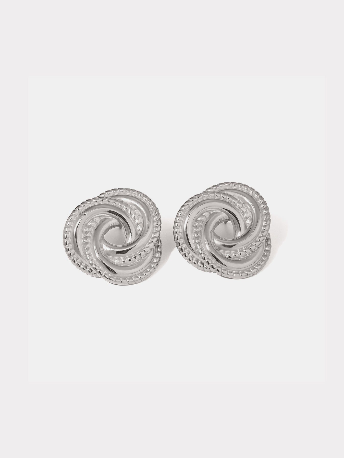Stainless Steel Knot Stud Earrings