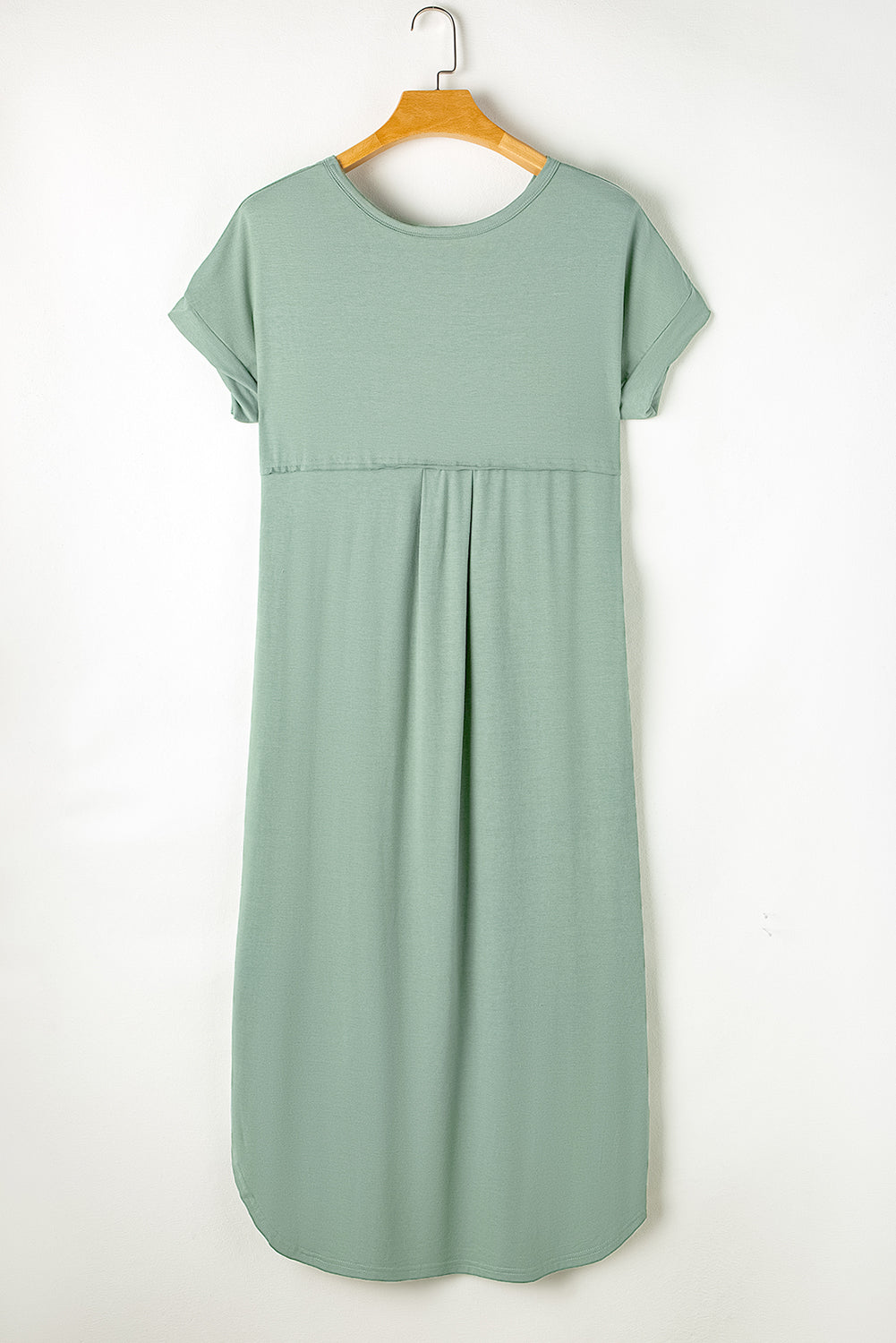 V Neck Maxi T-shirt Dress with Pockets
