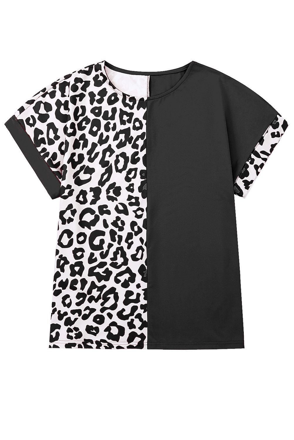 Leopard Patchwork T-Shirt Dress