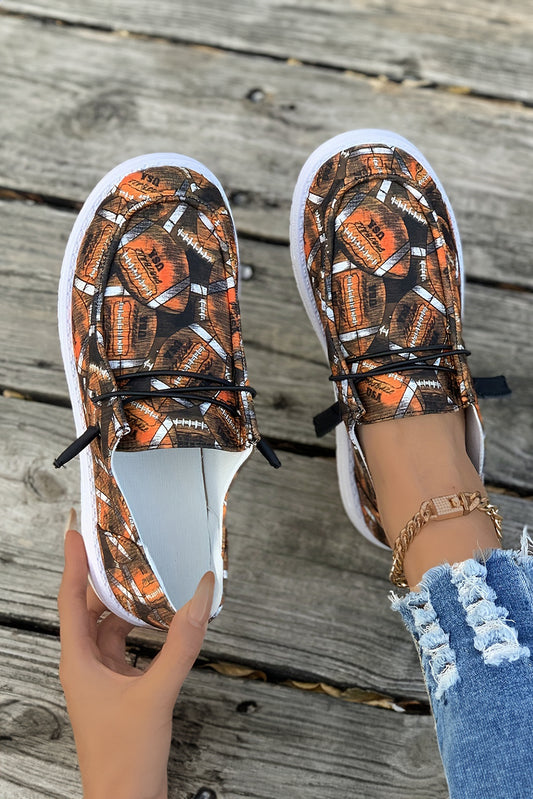 Football Print Slip On Sneakers