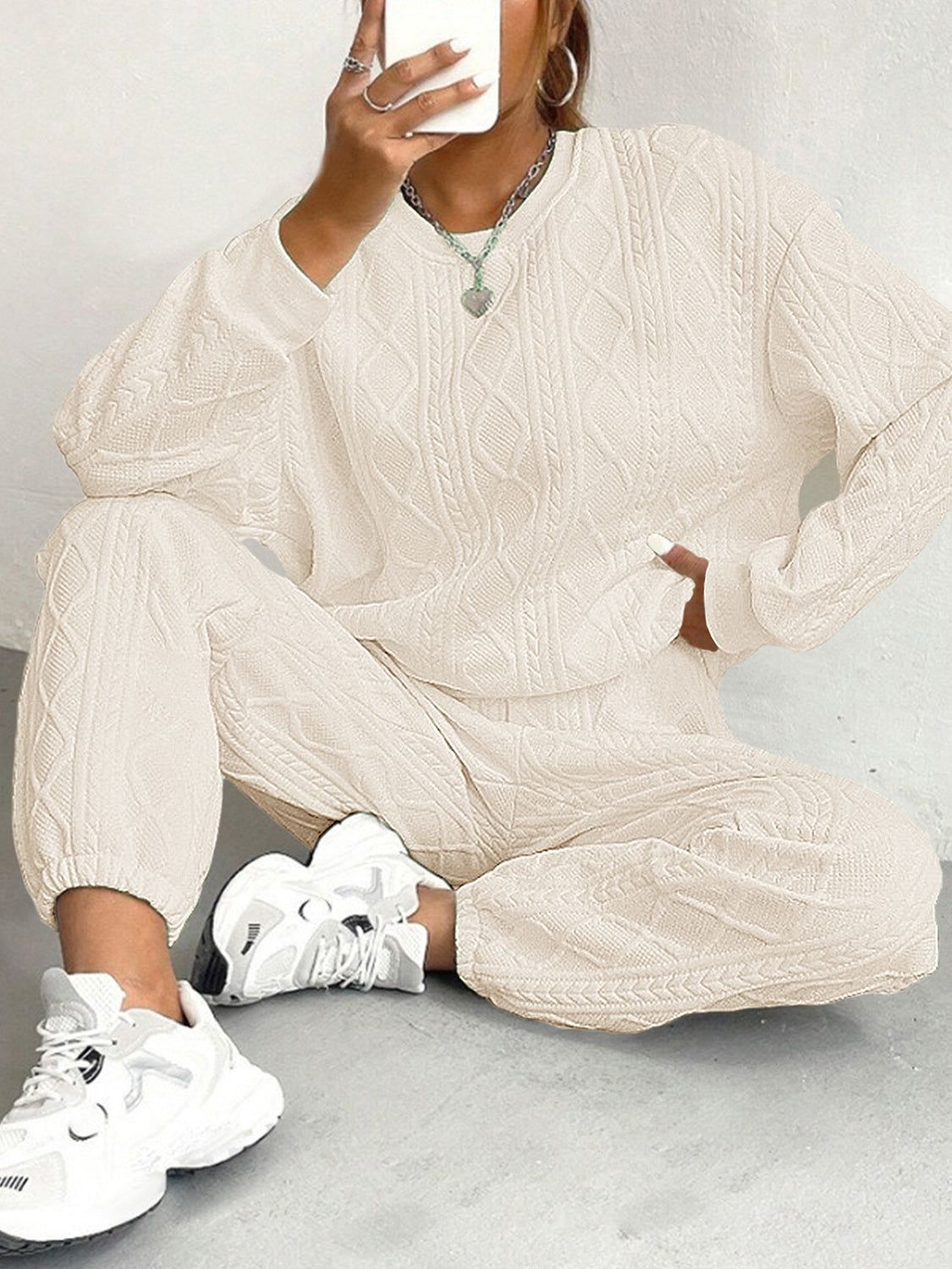Textured Loungewear Set