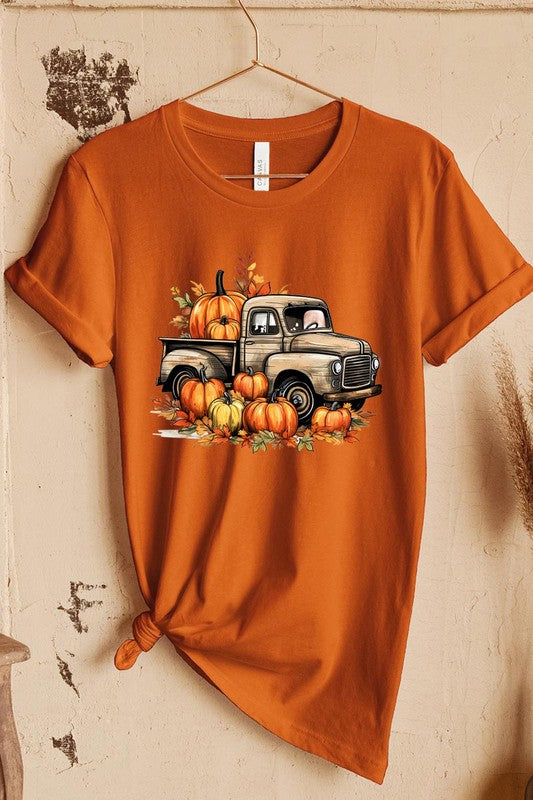 Fall Pumpkin Truck Tee in assorted colors