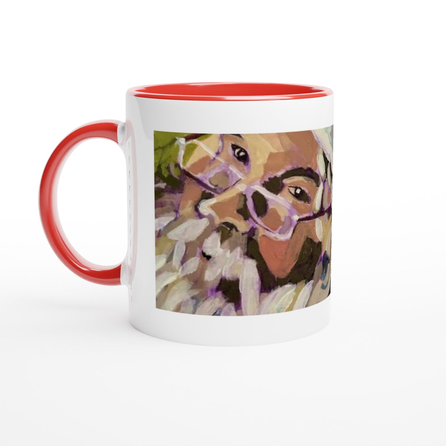 Santa "sees you when you're sleeping" coffee mug