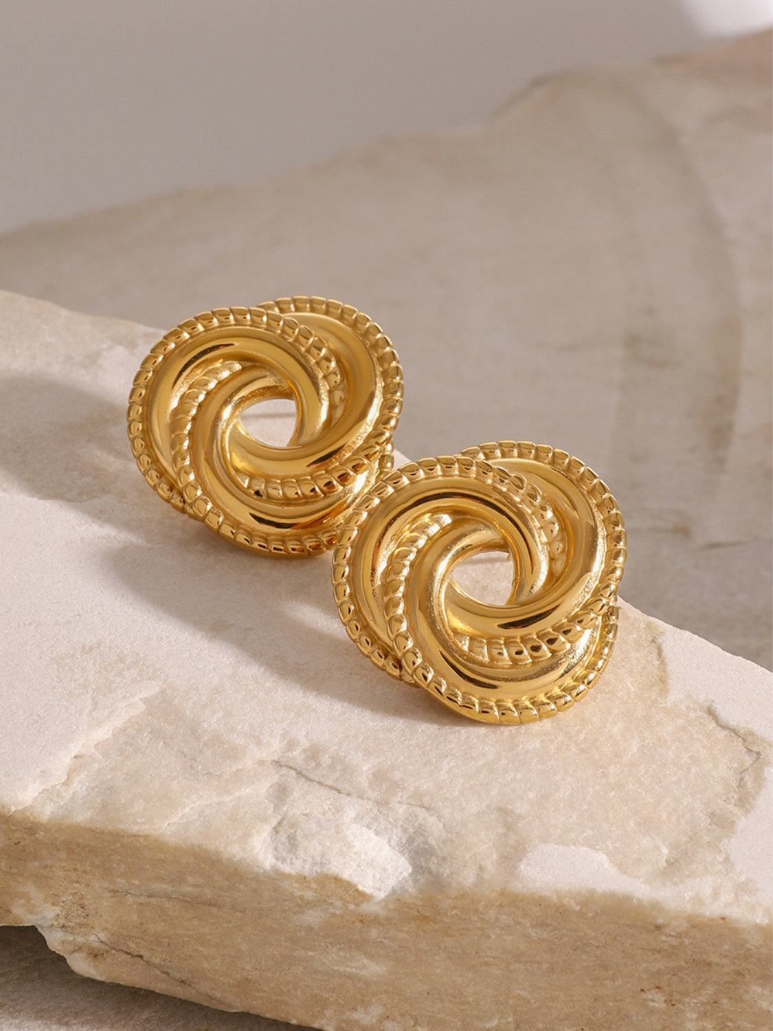 Stainless Steel Knot Stud Earrings