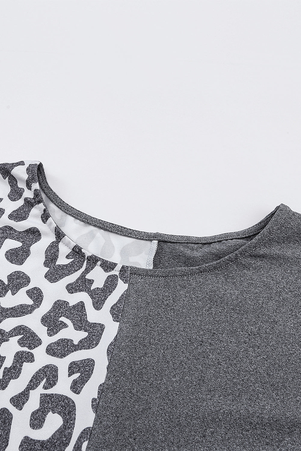 Leopard Patchwork T-Shirt Dress