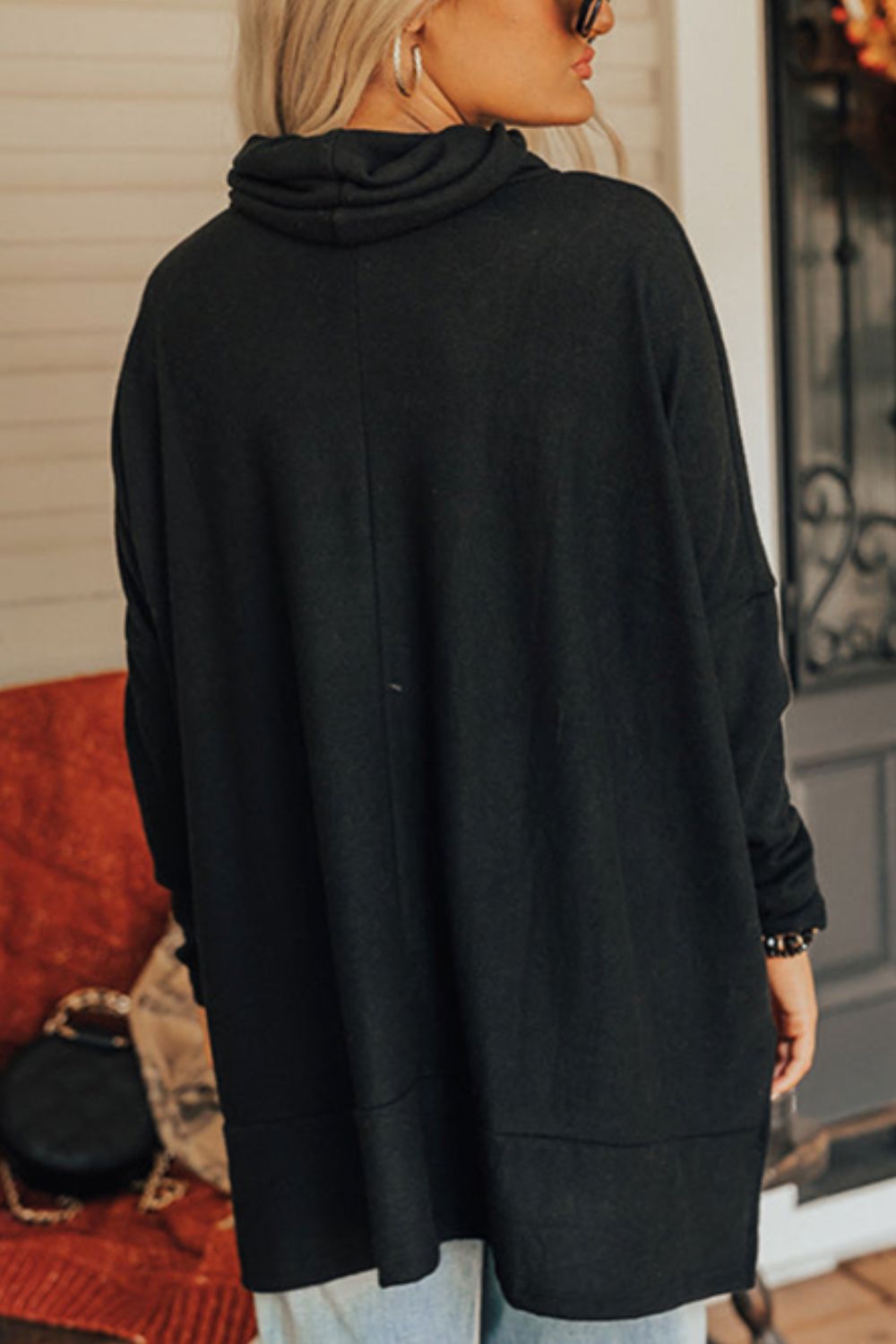 Valentine’s Day Heart Turtleneck Long Sleeve Top