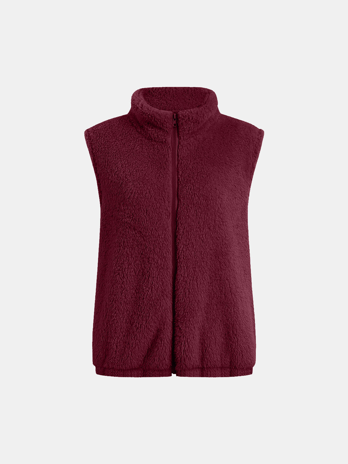 Furry Zip Up Vest with Pockets