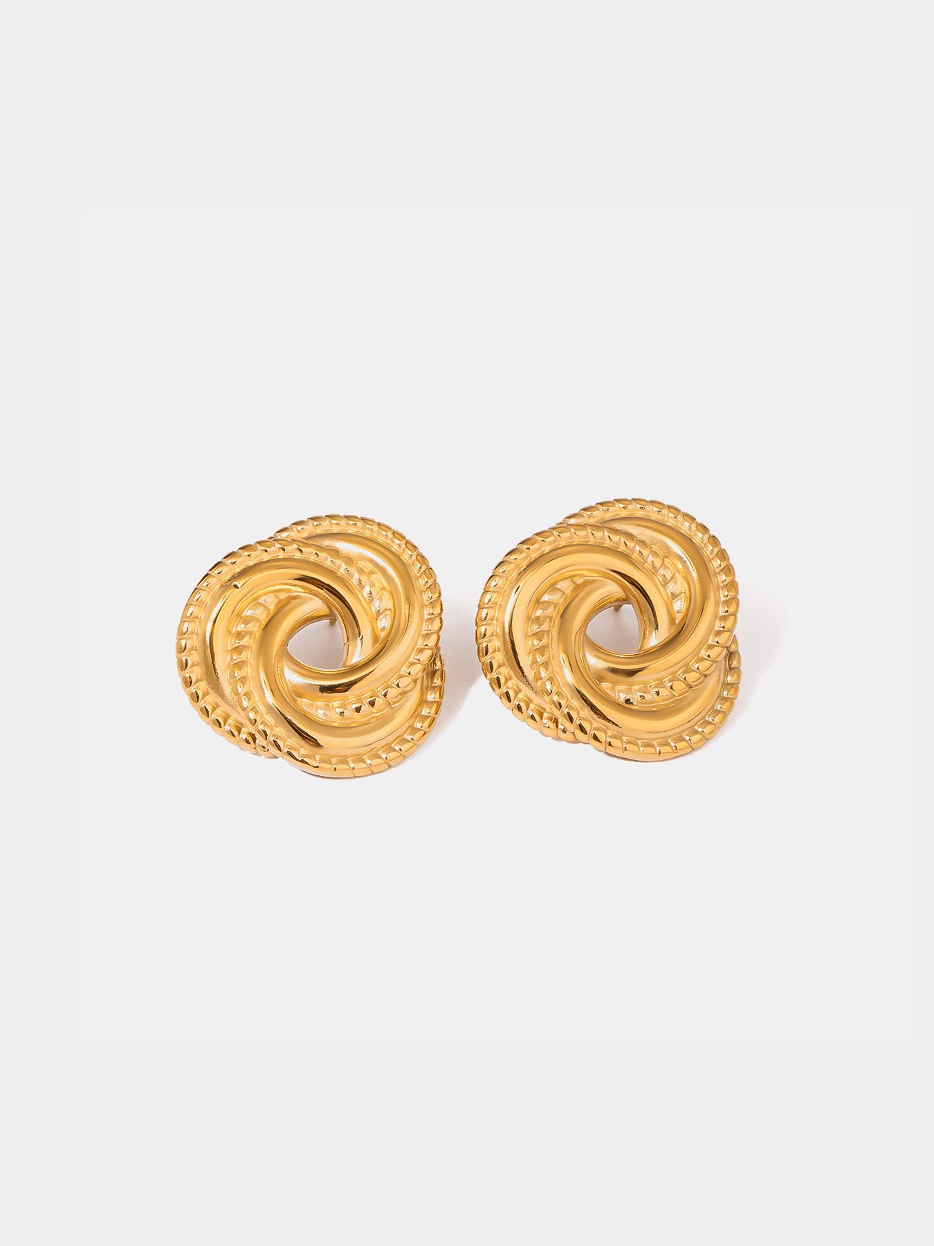 Gold or silver knot stud earrings